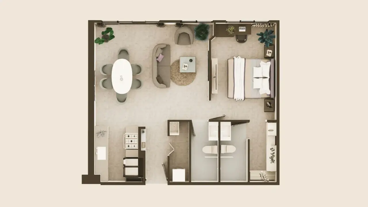 Plano 2D del apartamento