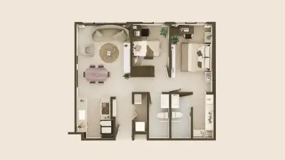 Appartement moderne de 2 chambres au Costa Rica dans une communauté fermée sécurisée avec vue panoramique sur le toit 5